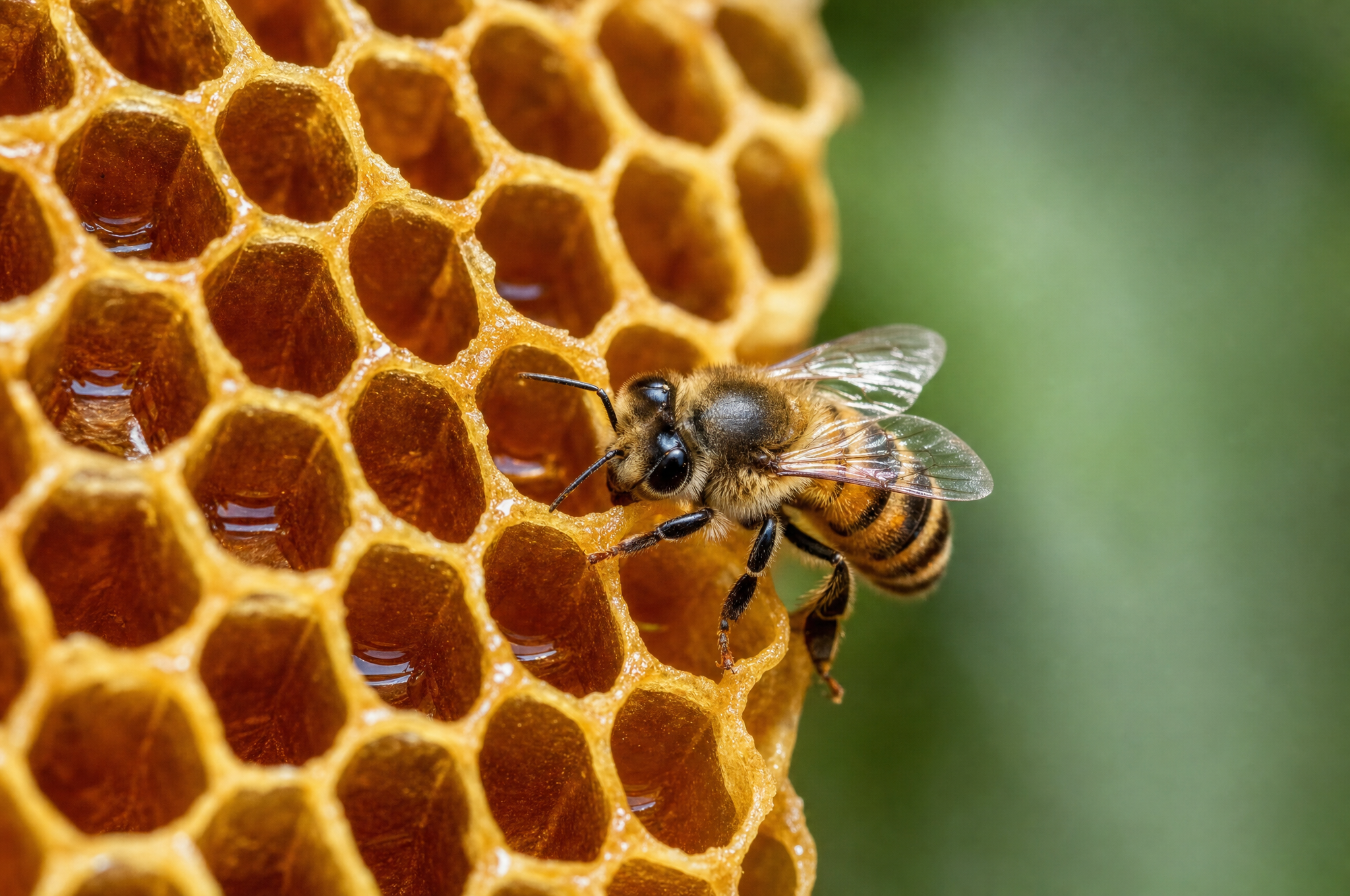 Golden honeycomb with hexagonal cells
